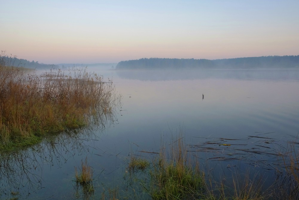 Miglains rudens rīts Nabes ezerā