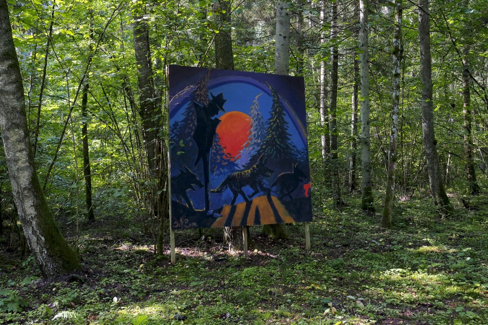 Glezna Gramzdas meža parkā (Sofija Bumbule)
