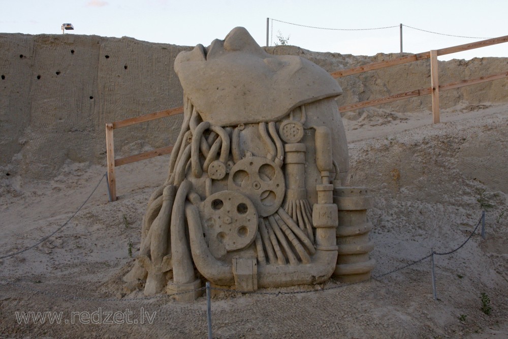 Smilšu skulptūra - Mākslīgais intelekts (Sanita Rāviņa)