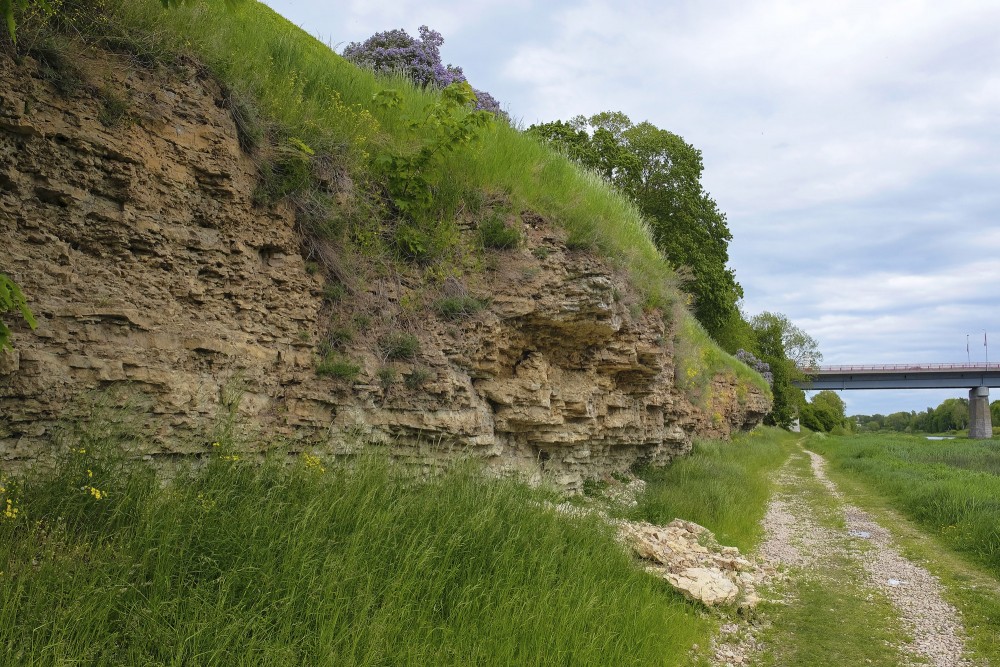 Mūsas labā krasta dolomīta atsegumi Bauskā