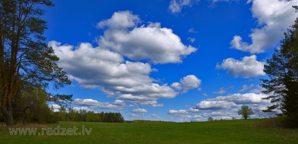 Spring Landscape with Clouds