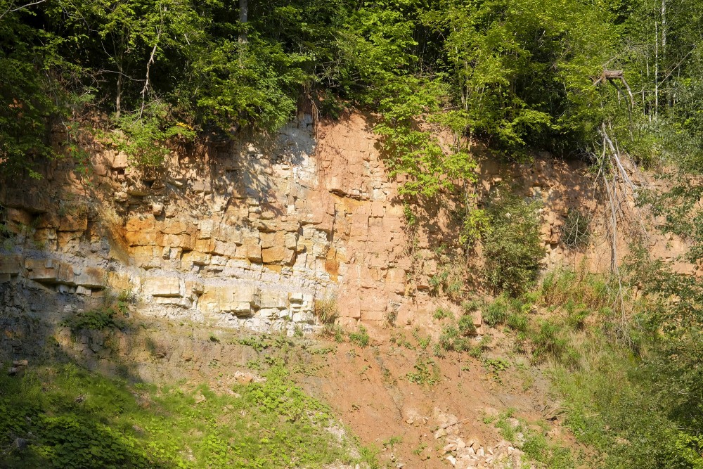 Vizuļu iezis, dolomīta atsegums
