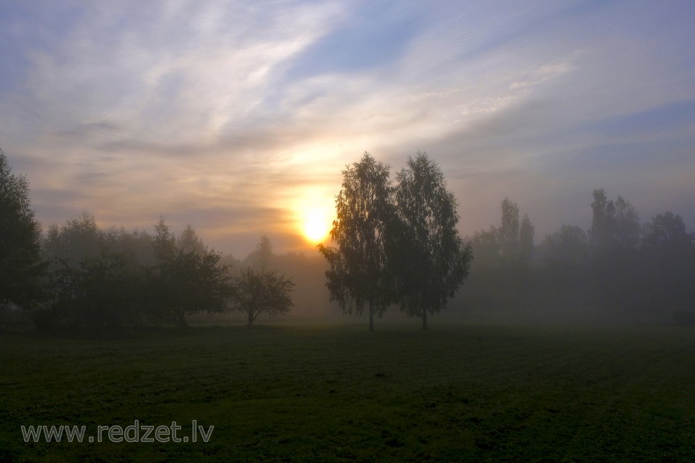 Saullēkta ainava