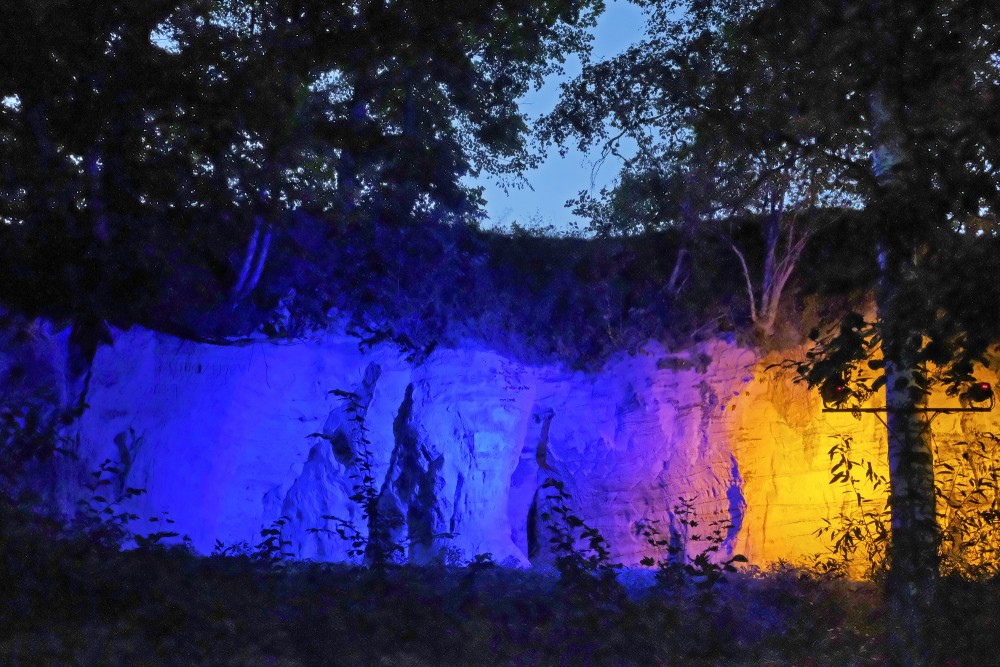 Rauna Sandstone Outcrop at Night