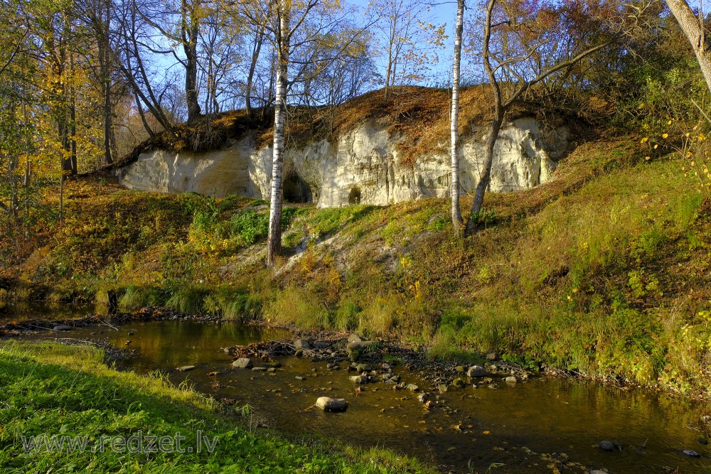 Sandstone outcrops in Rauna, Latvia