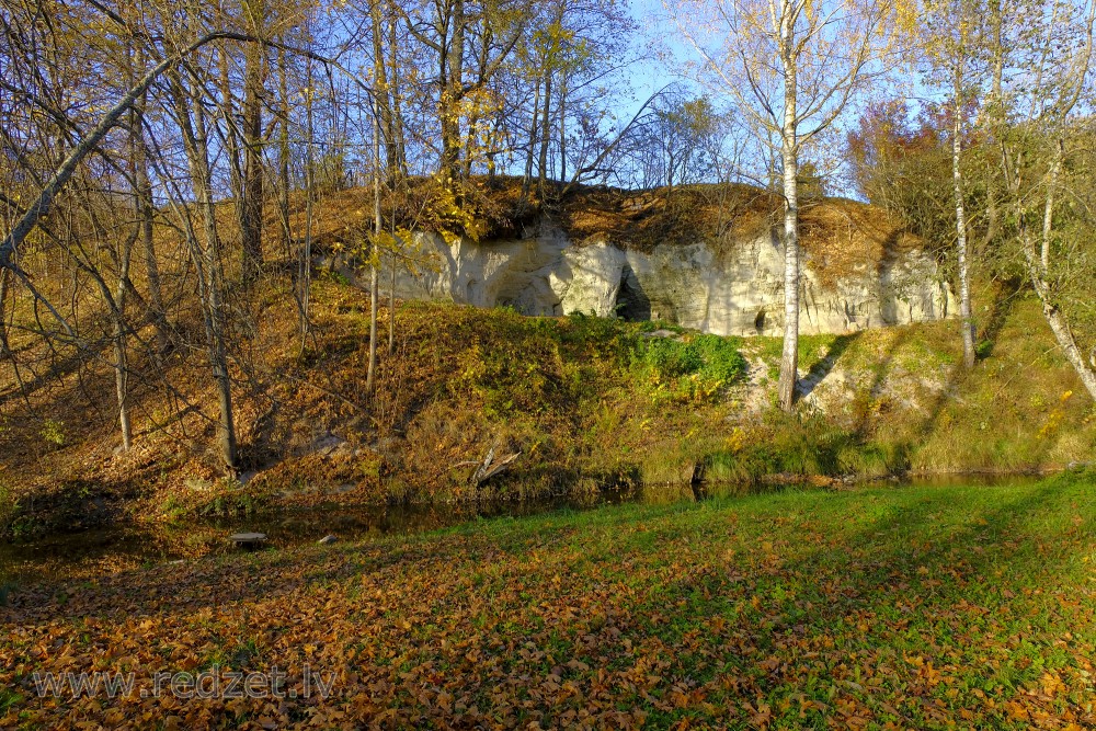 Sandstone outcrops in Rauna, Latvia