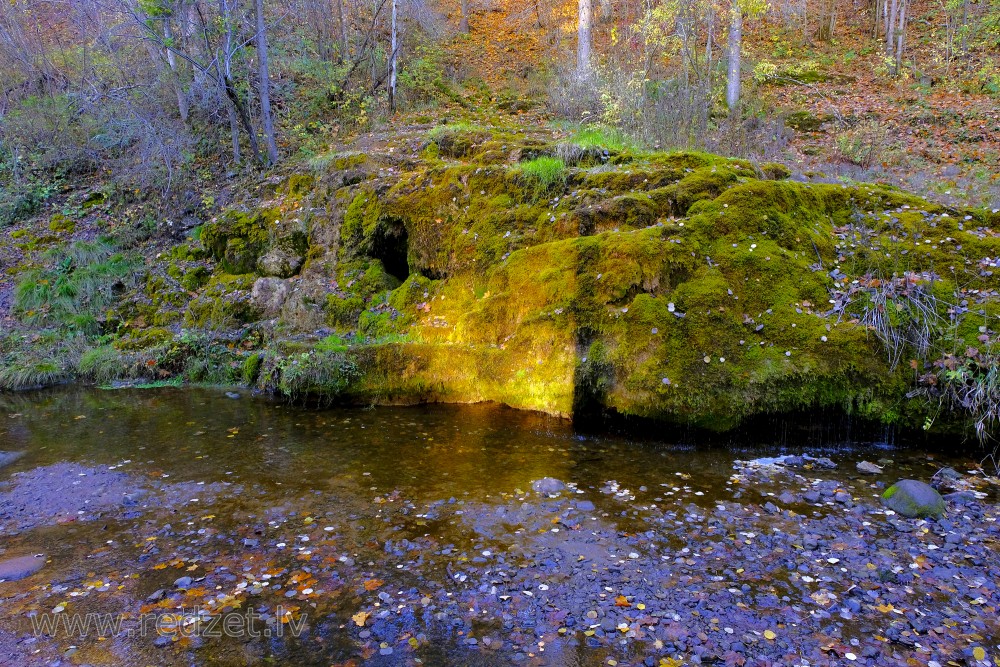 Staburags cliff of Rauna in Autumn, Latvia