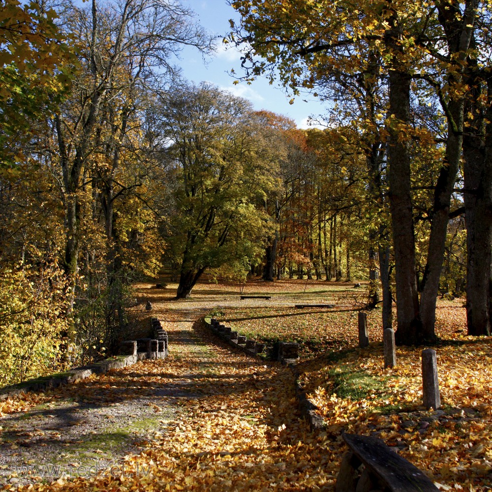 Ēdoles pils parks rudenī
