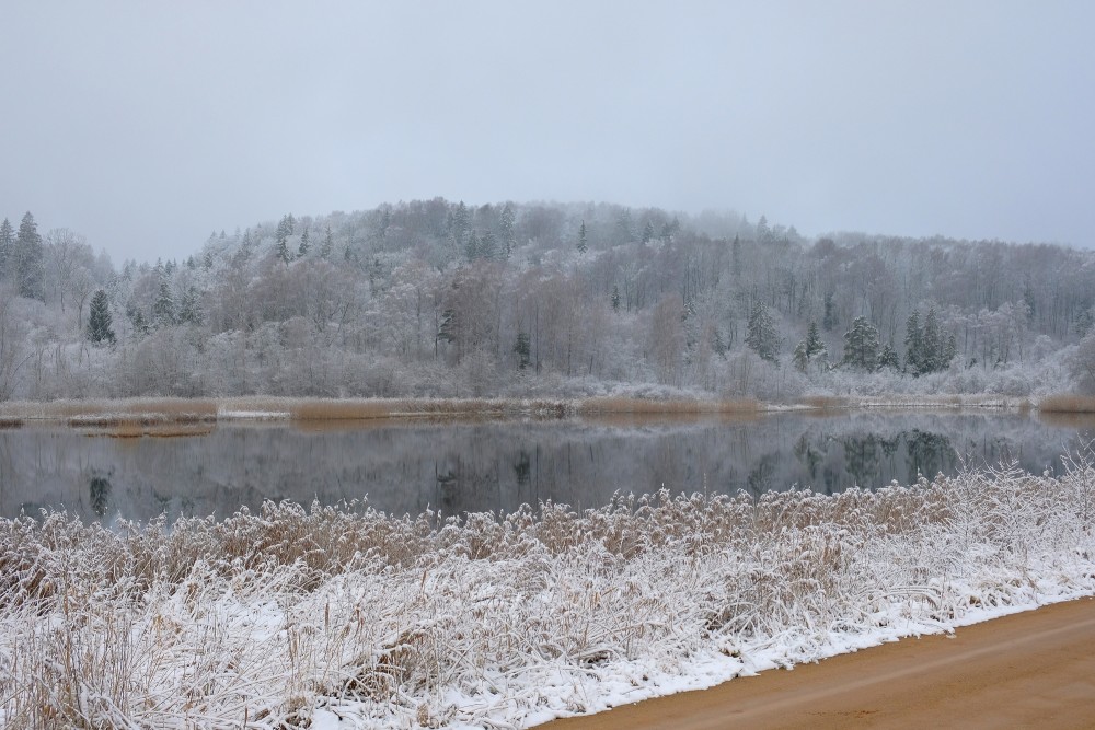 Embūtes senlejas ainava ziemā, Cepļupes dīķis