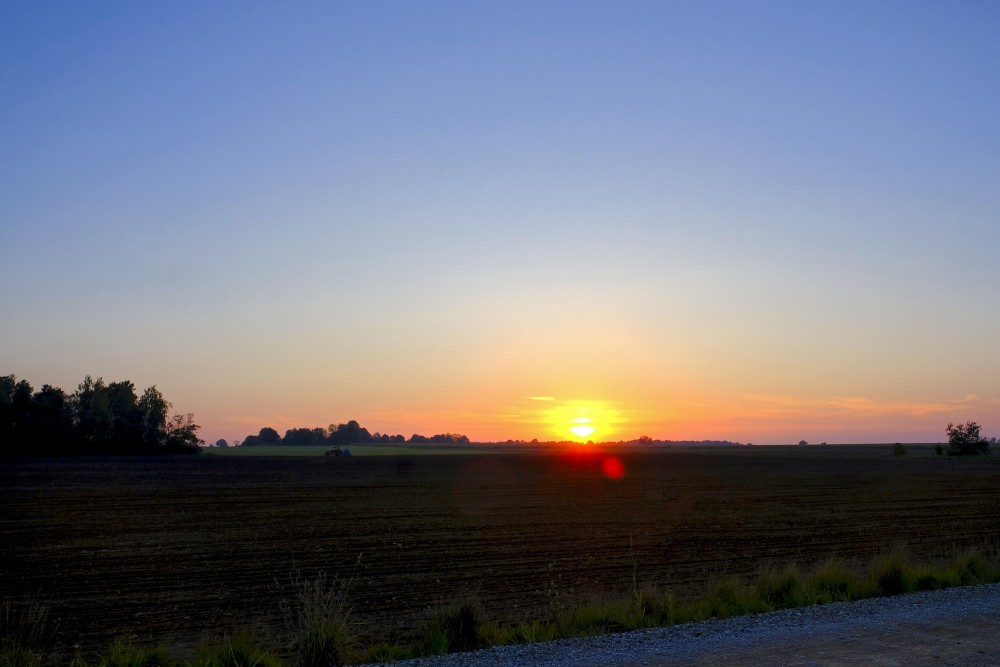 Sunset Landscape in the Countryside