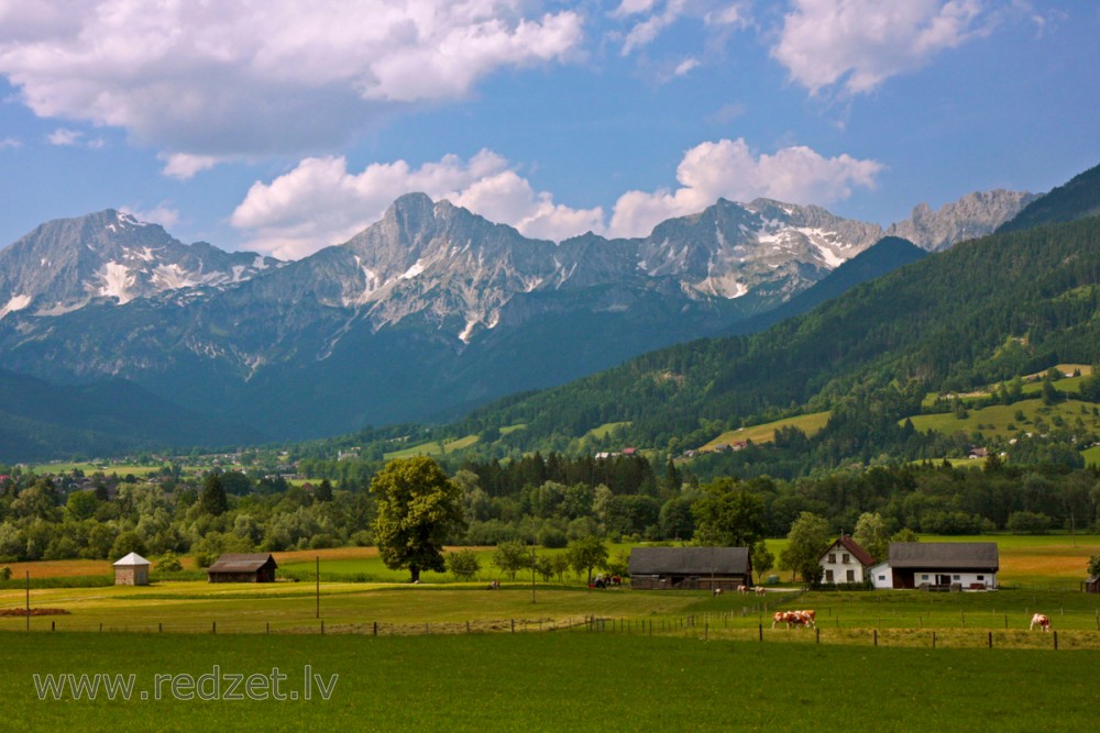 Austrijas kalnu ainava