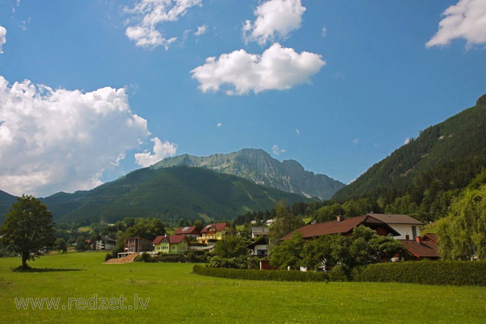 Austrijas kalnu ainava