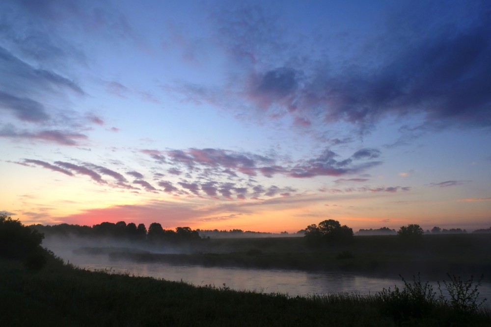 Venta River at dawn near Raņķi
