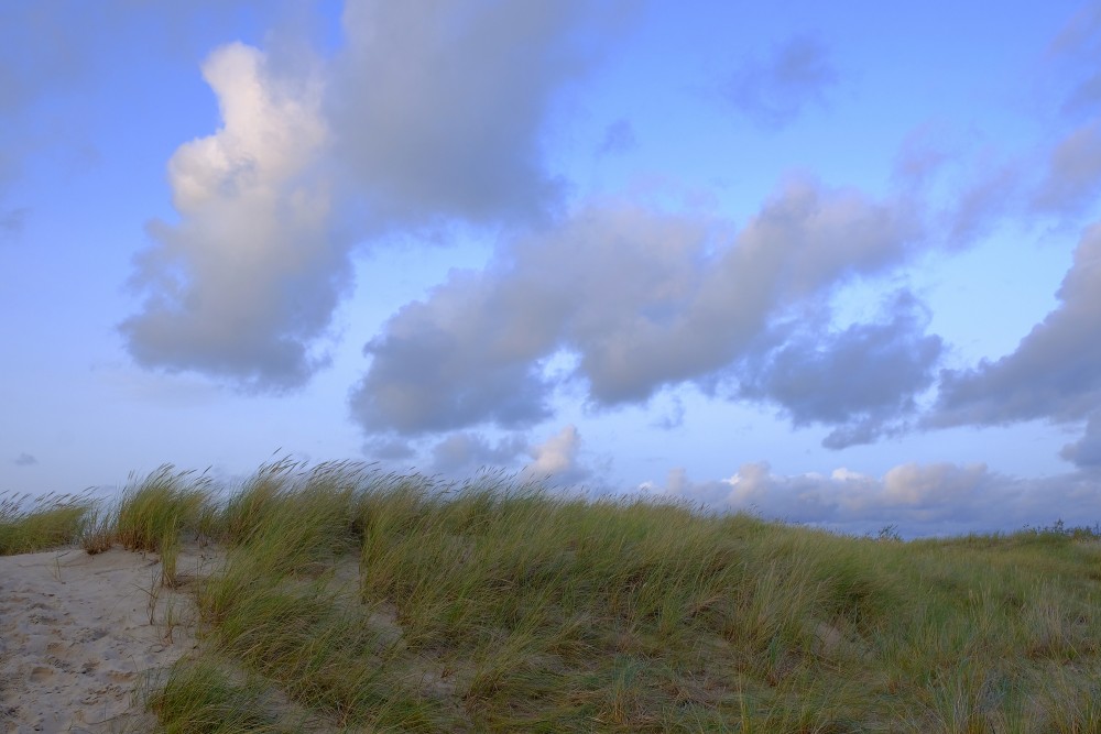 Dunes, Clouds at Sunset