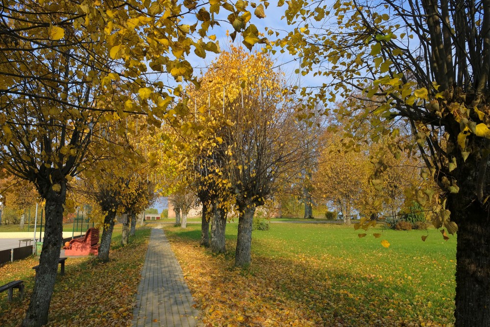 Aleja kas ved uz Umurgas pareizticīgo baznīcu