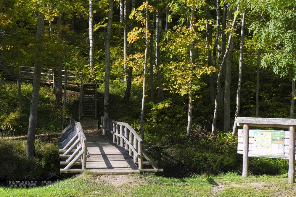 Bridge over Vilce River at Lielmāte Spring