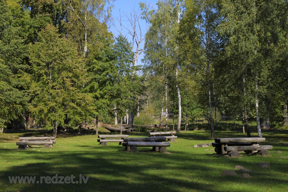 Resting Place in Vilce Nature Park at Barona Trail and Lielmāte Spring