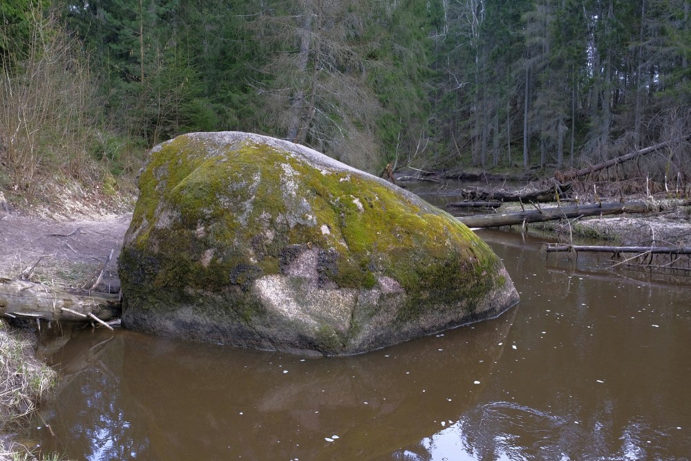 Spuņņu Rock in the Viesata River