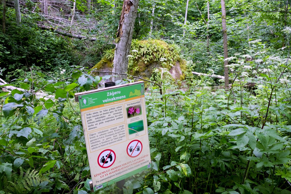 Zāģeru velnakmens Kandavas novadā