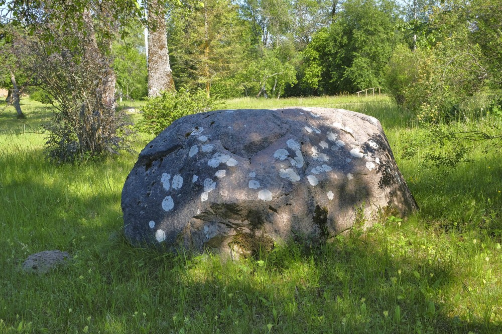 Paliels akmens mājas dārzā Paliels akmens mājas dārzā