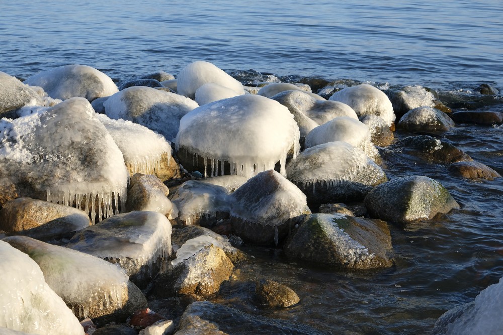 Ice Covered Stones