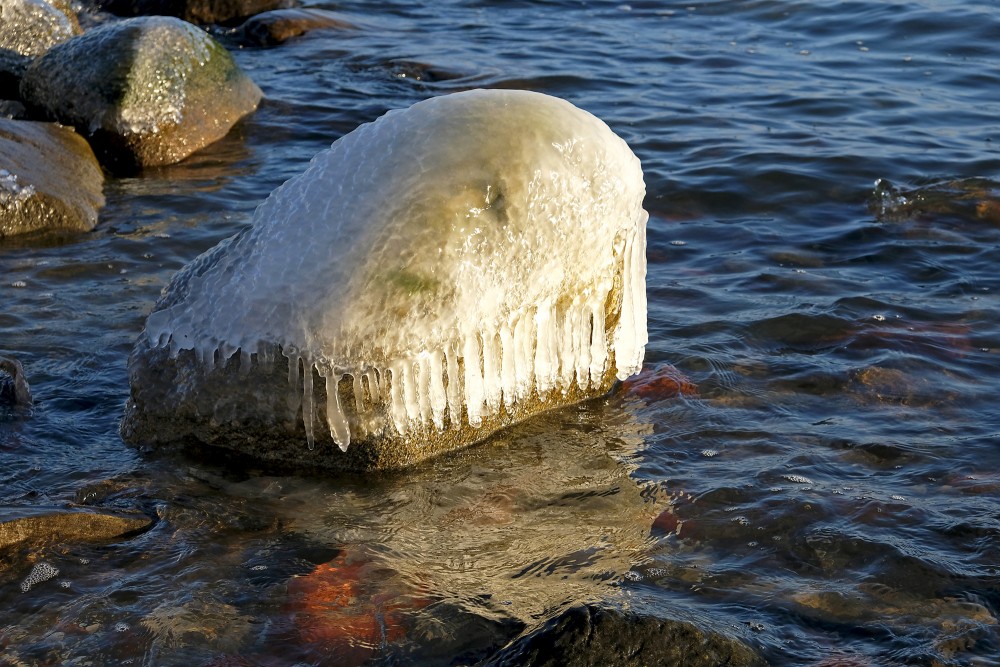 Ice Covered Stone