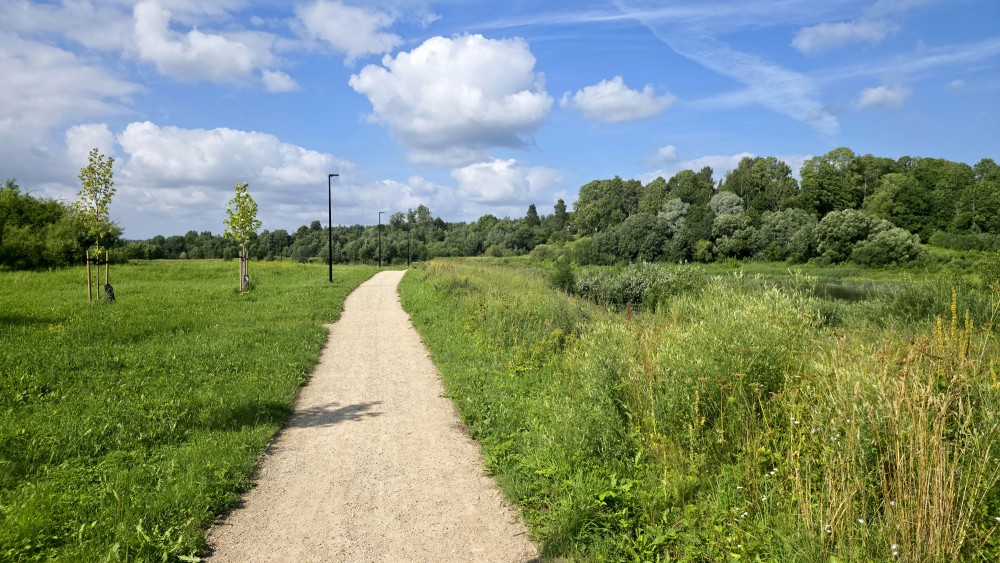 Walking path along Venta river