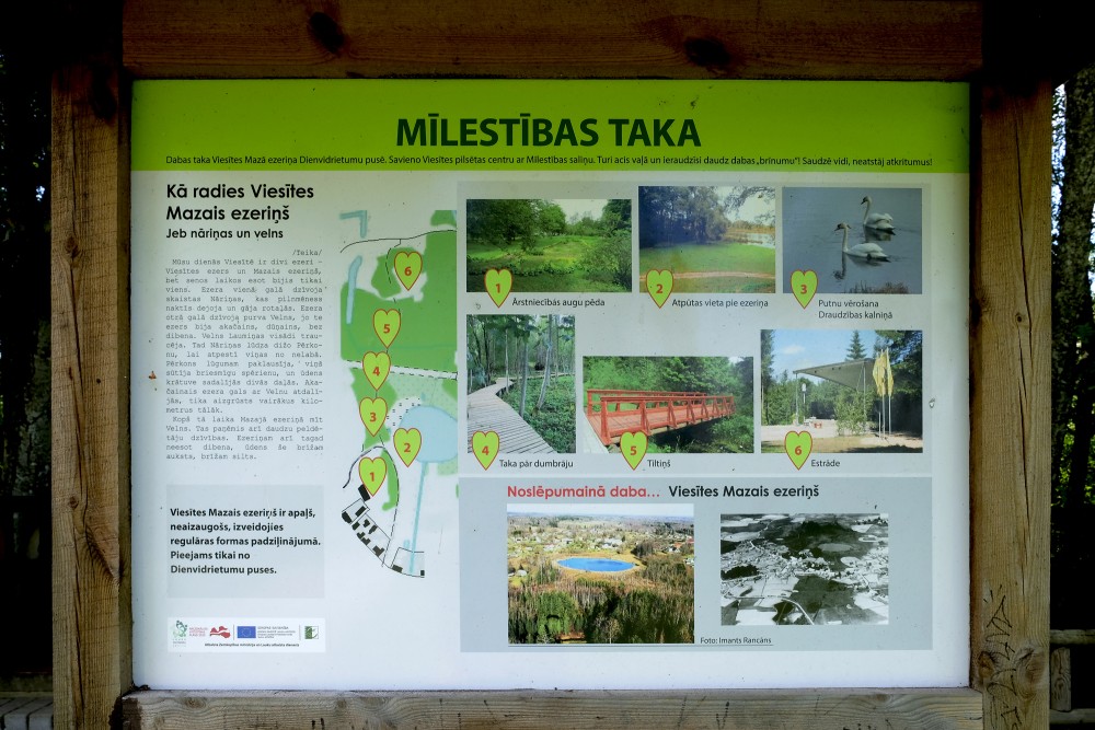 Mīlestības takas stends