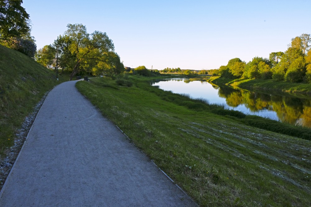 Walking Trail Along The Venta River In Skrunda