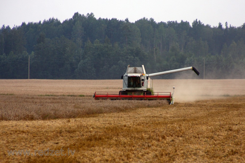 Harvesting with a Combine