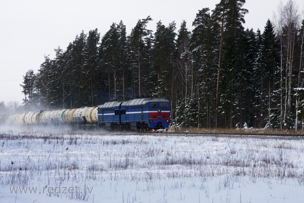 Freight Train in the Winter