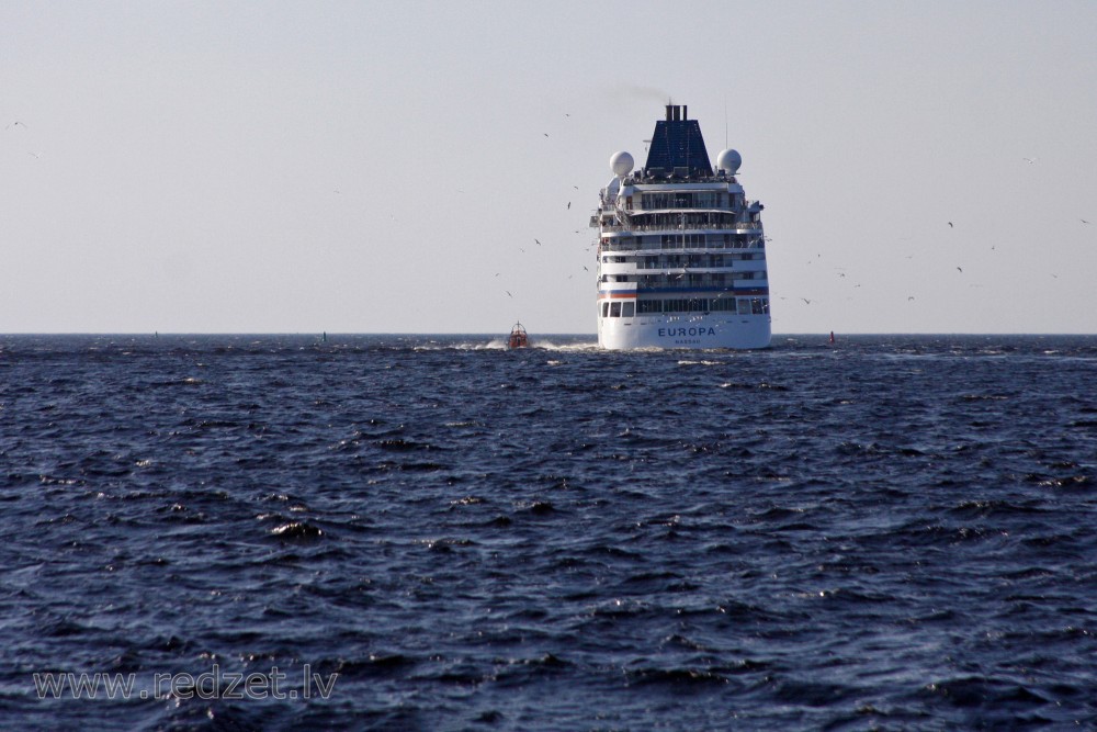 Passenger Ship EUROPA  from the Back