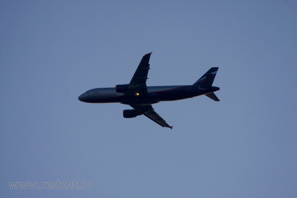 Airplane in the Shadows of the Evening