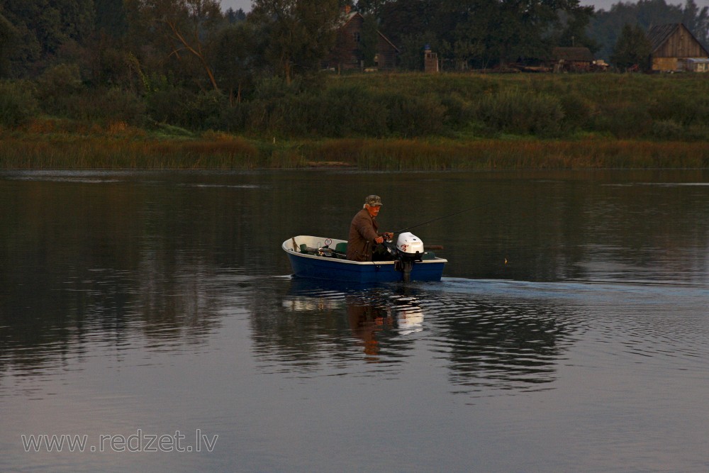 An Angling from a Motorboat