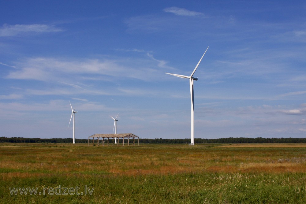 Wind Turbines in the Meadows of Platene