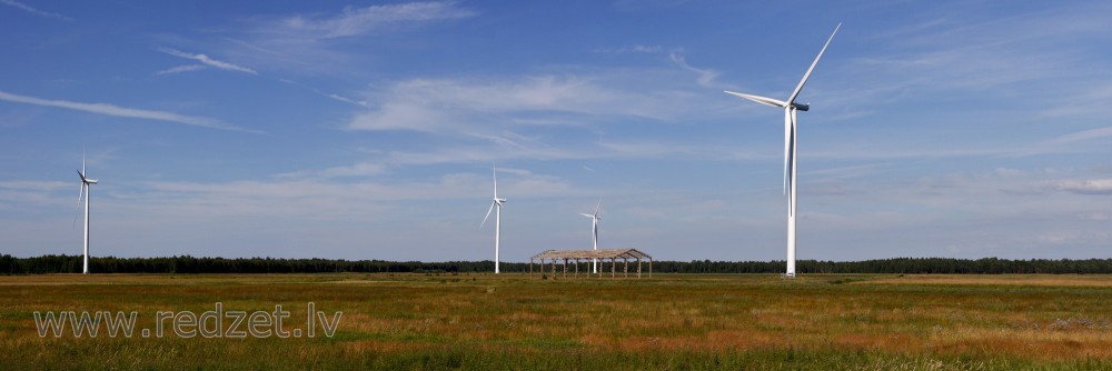 Wind Turbines in the Meadows of Platene