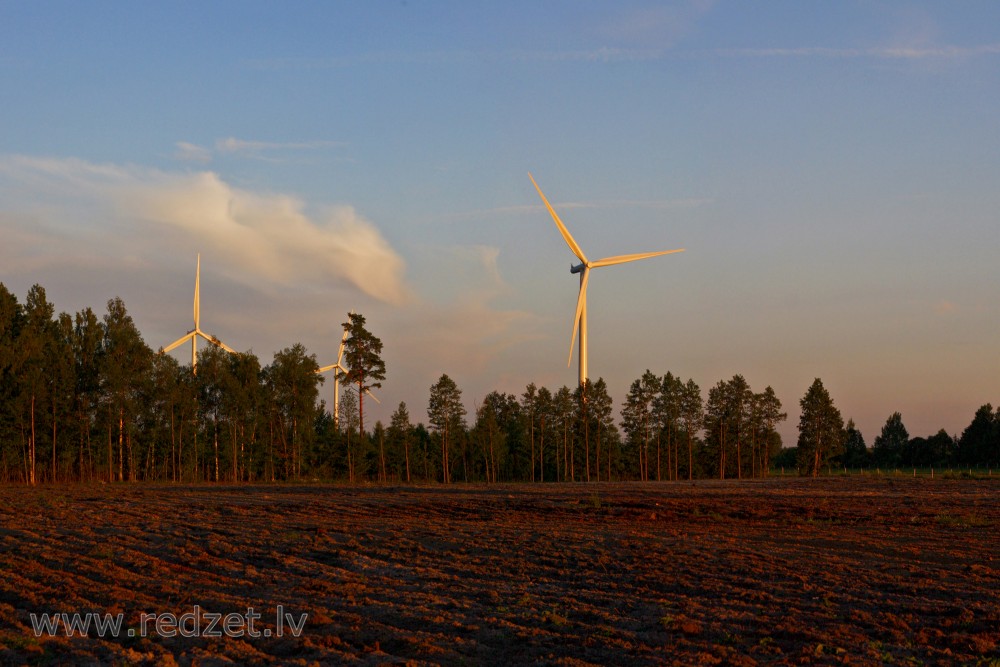 Wind Turbines at Sunset