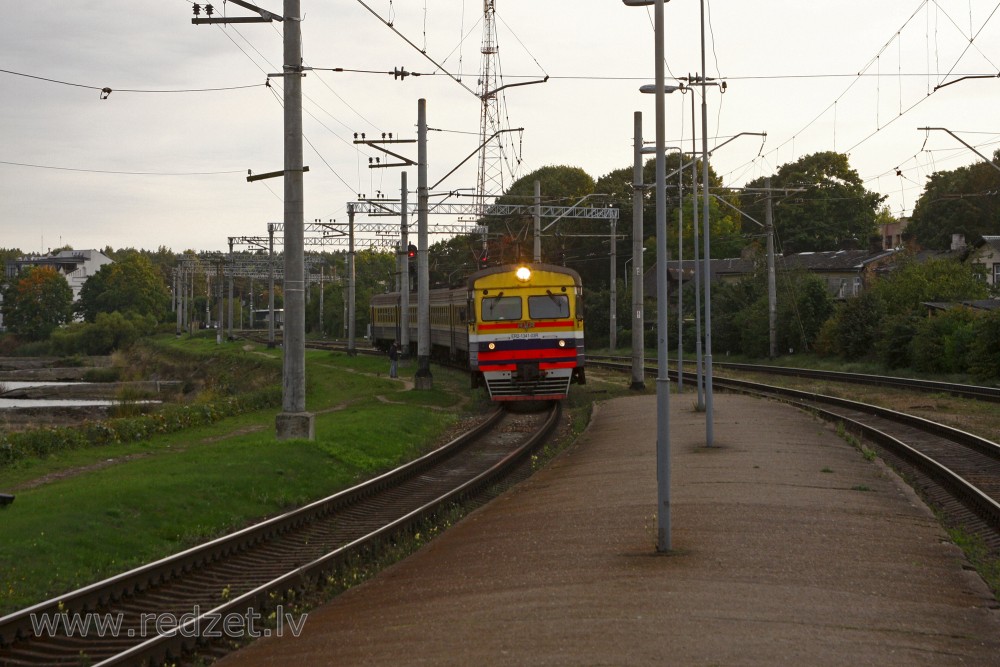 Electric  Passenger Train in the City Jūrmala