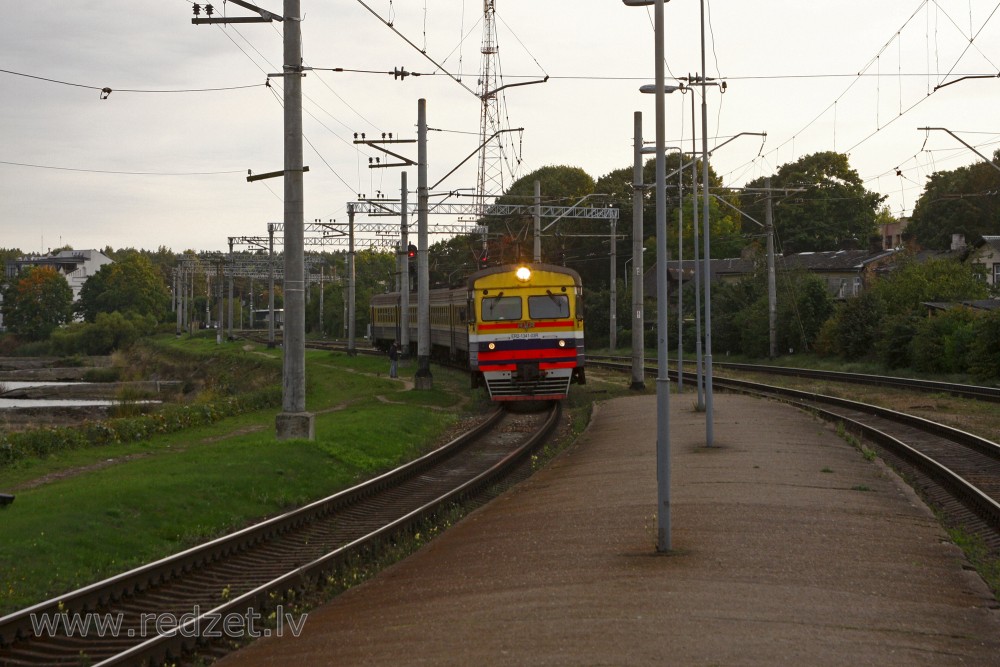 Electric  Passenger Train in the City Jūrmala