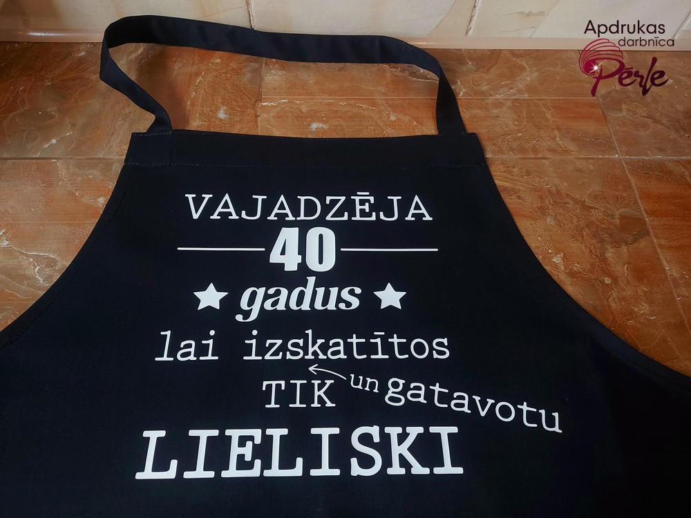 Priekšauts ar apdruku, dāvana dzimšanas dienā
