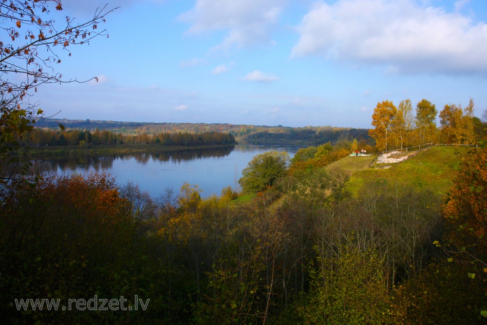 River Daugava and Dinaburg castle model