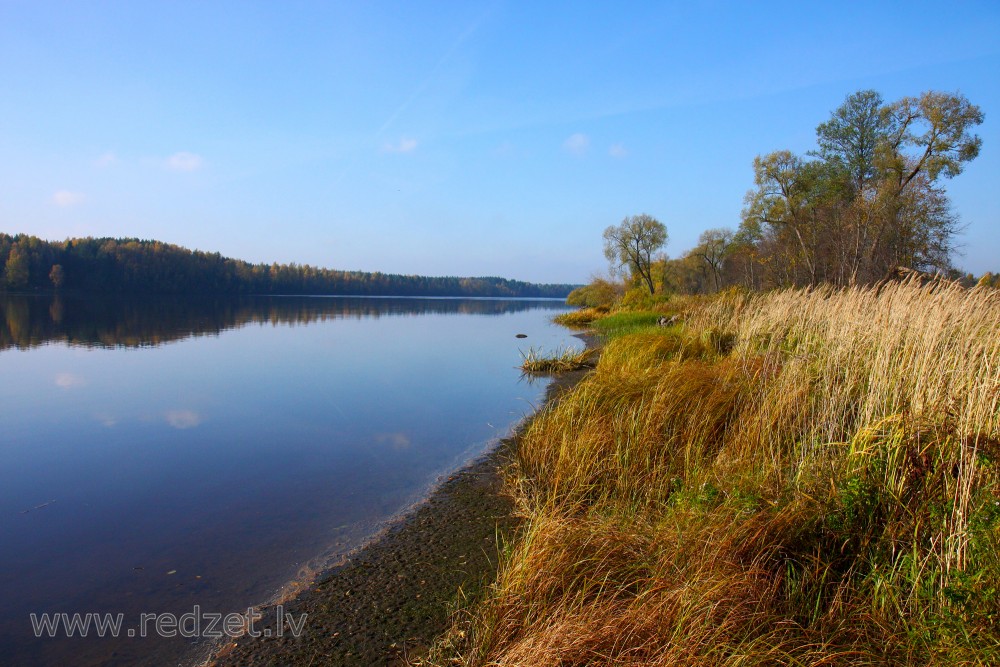 River Daugava Landscape in Autumn