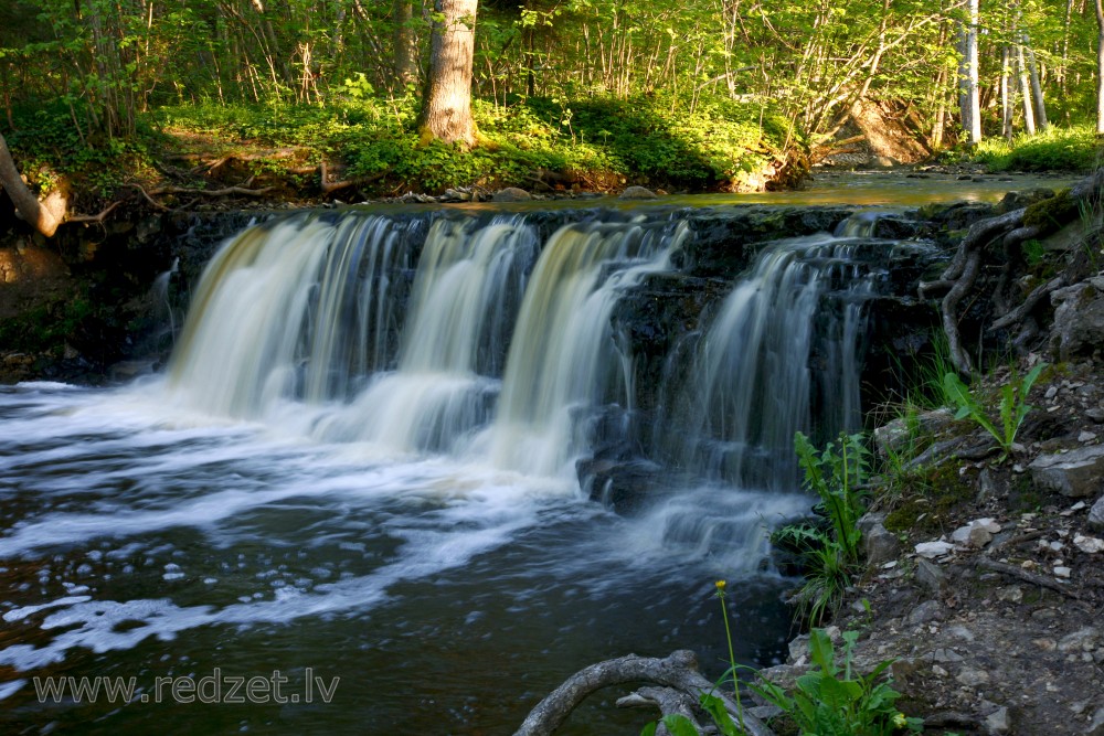 Ivande lower waterfall, Latvia
