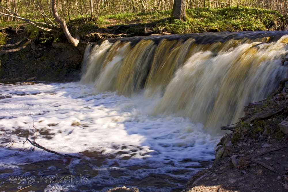 Ivande lower waterfall in Spring