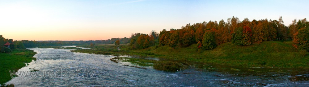 Panorama Venta river near Kuldīga, Latvia