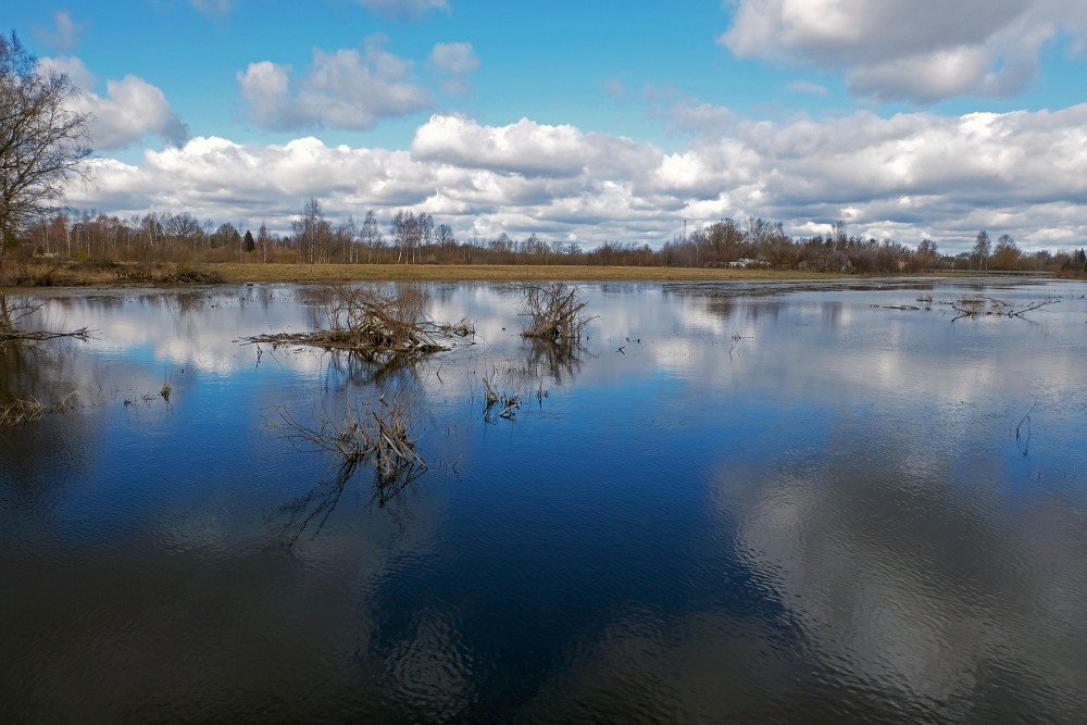 Overflooded Svete Vecupe near Wooden Boardwalks