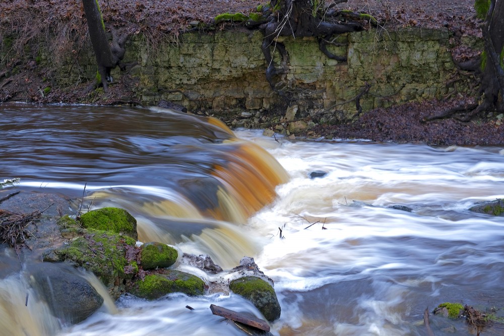 Ivande Artificial Waterfall in the January Thaw