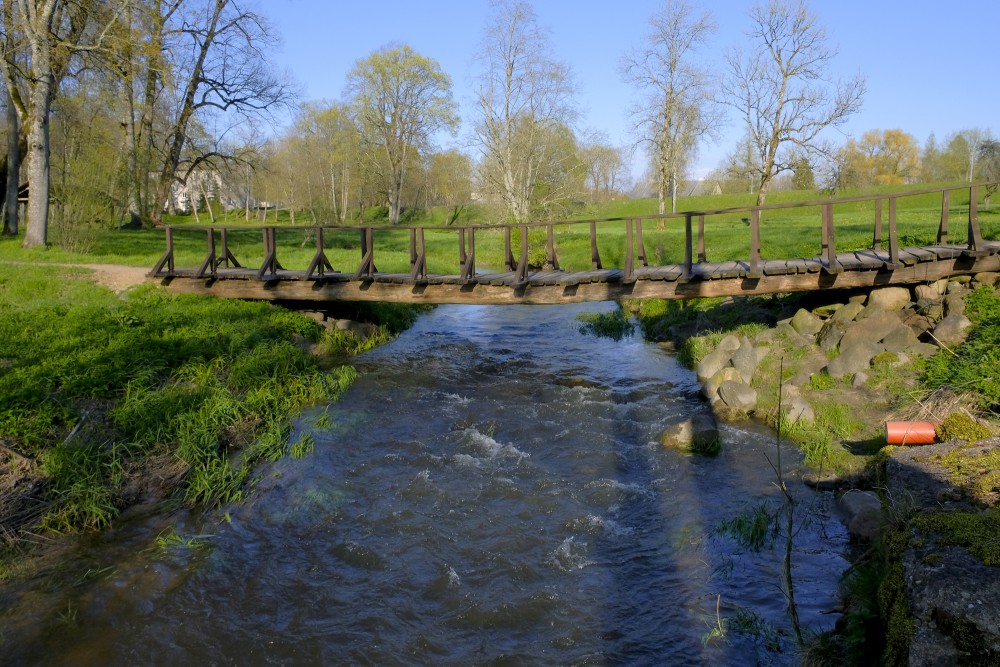 Pedestrian Bridge over the Virga River in Priekule