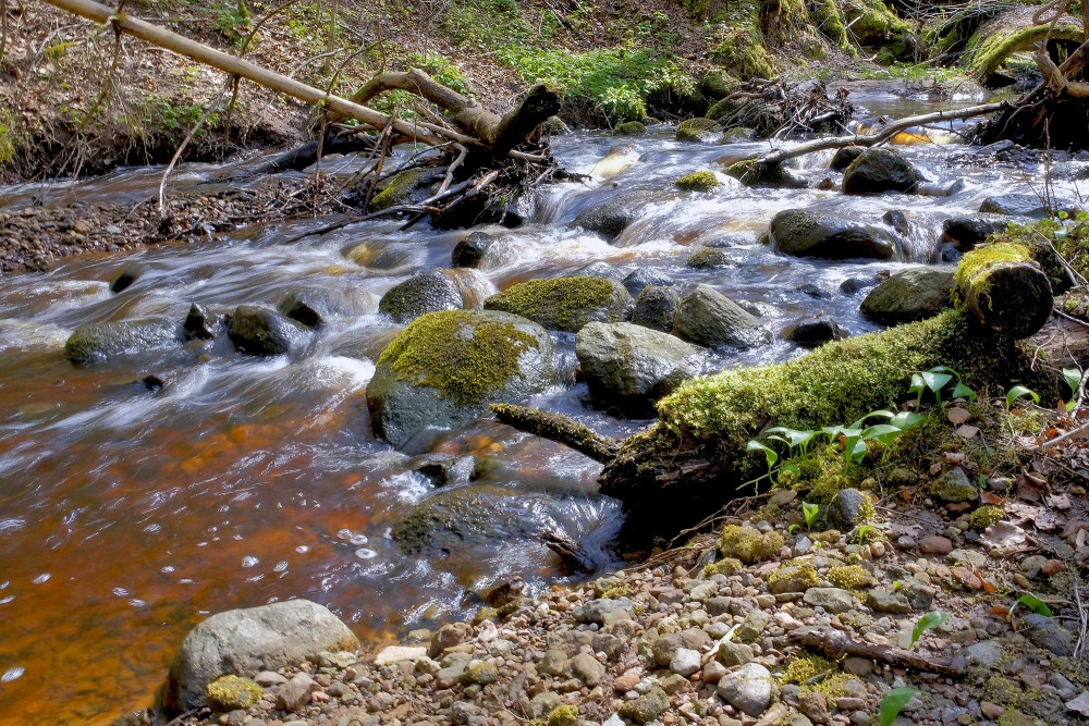 Lorumupe tek pāri akmeņiem