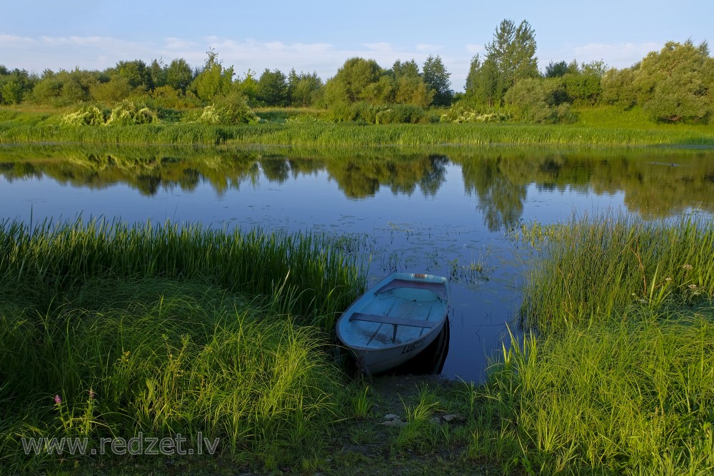 Dubna River and Boat